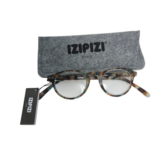 Izipizi Unisex Reading Glasses LMS #A C18 DJ +1.00/PD =60mm  Blue Tortoise New - Picture 1 of 12